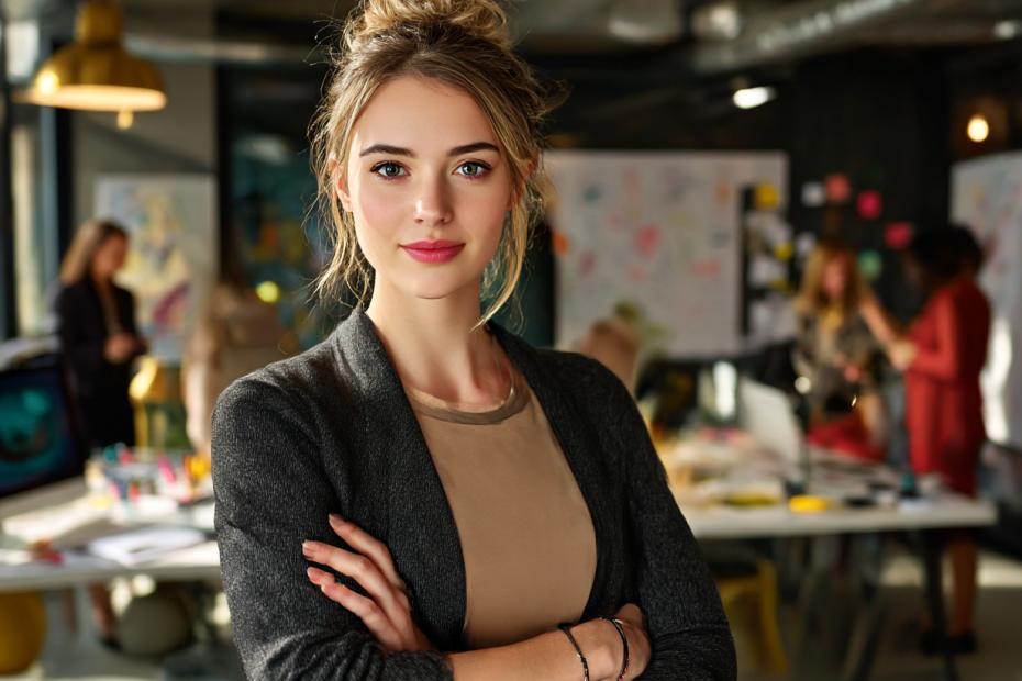 donna in ufficio